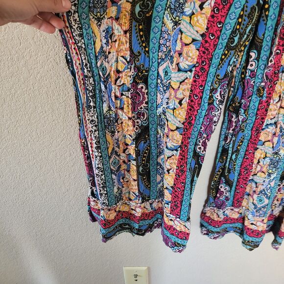 Anthropologie Wide Leg Crop Jumpsuit Sz Xsmall Calais Resort Boho Beach Vacation - Picture 5 of 13